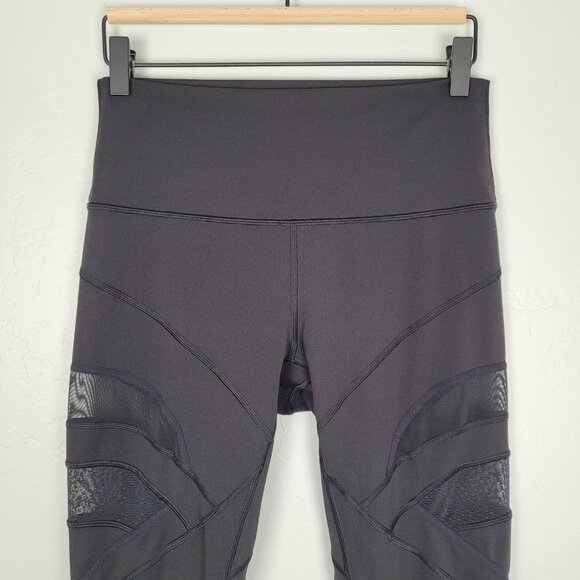 Lululemon Wunder Under High Rise Tight Mesh 28" Luxtreme Black Size 8 - Picture 5 of 12